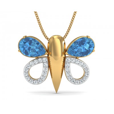 Asmara Blue Topaz & Diamond Pendant